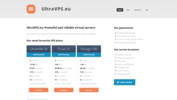 UltraVPS Homepage